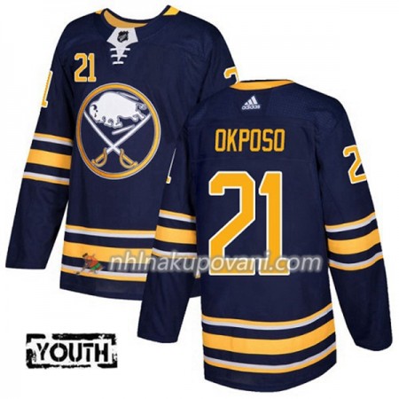 Buffalo Sabres Dresy Kyle Okposo 21 Adidas 2017-2018 Modrá Authentic - Dětské